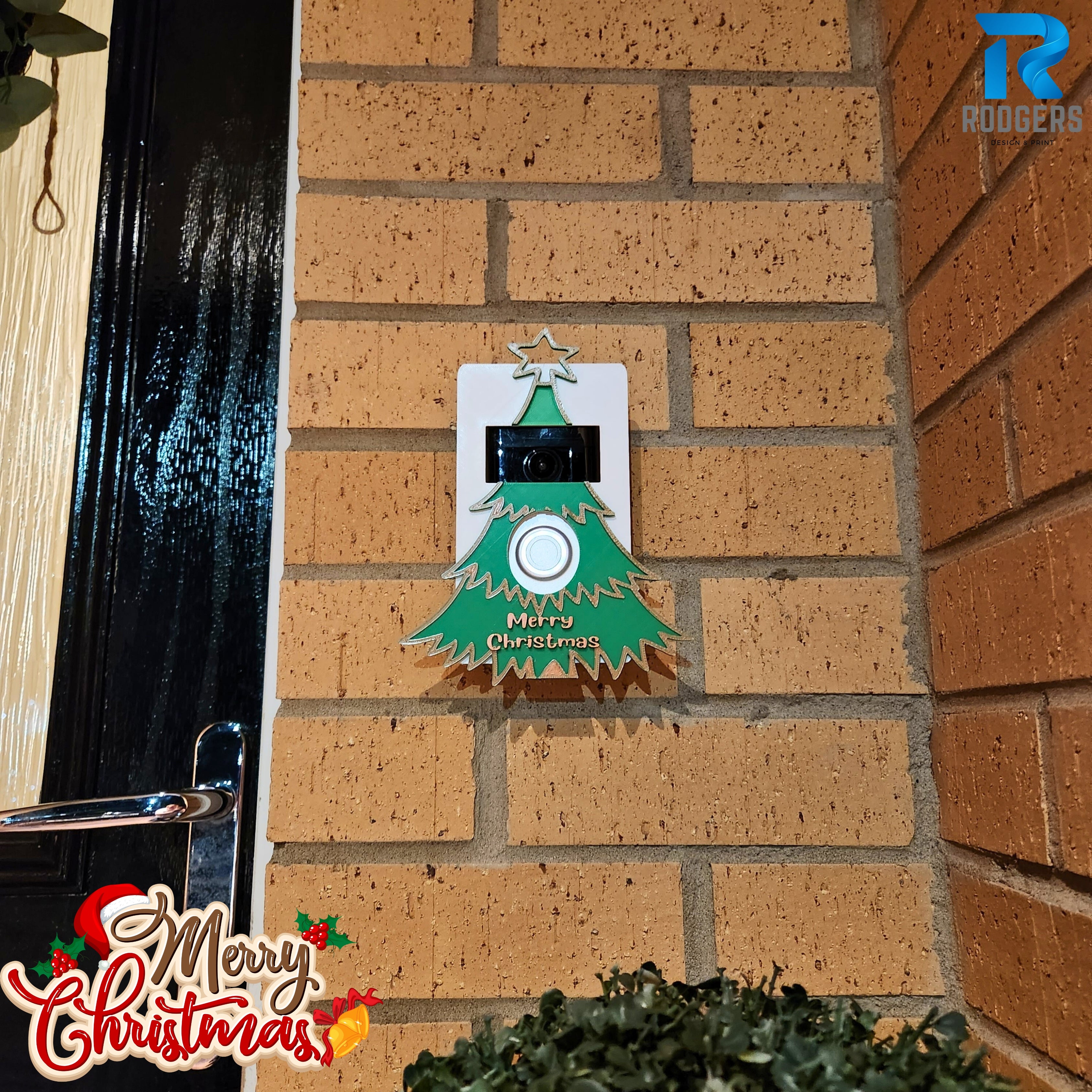 Christmas Tree Ring Doorbell Cover