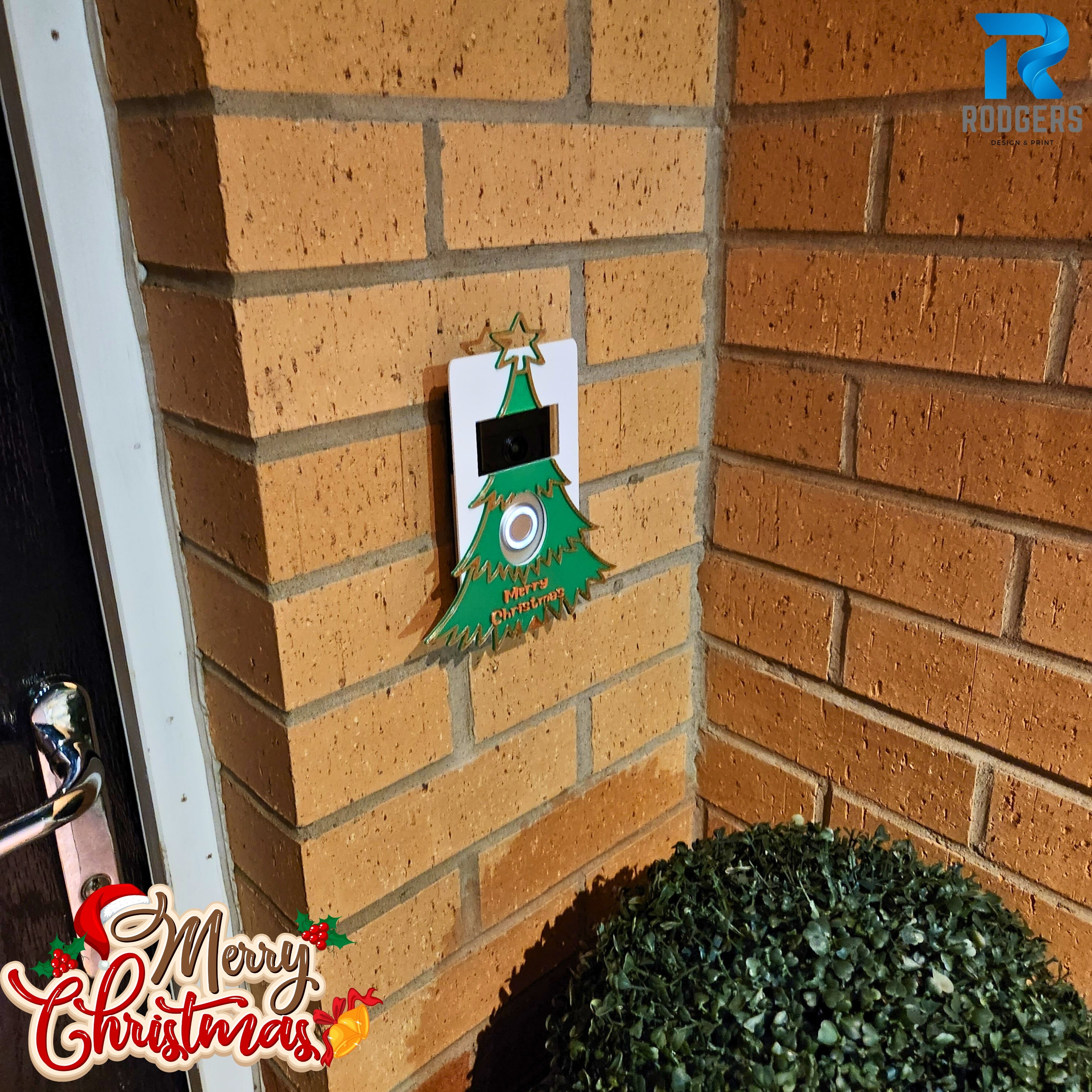Christmas Tree Ring Doorbell Cover
