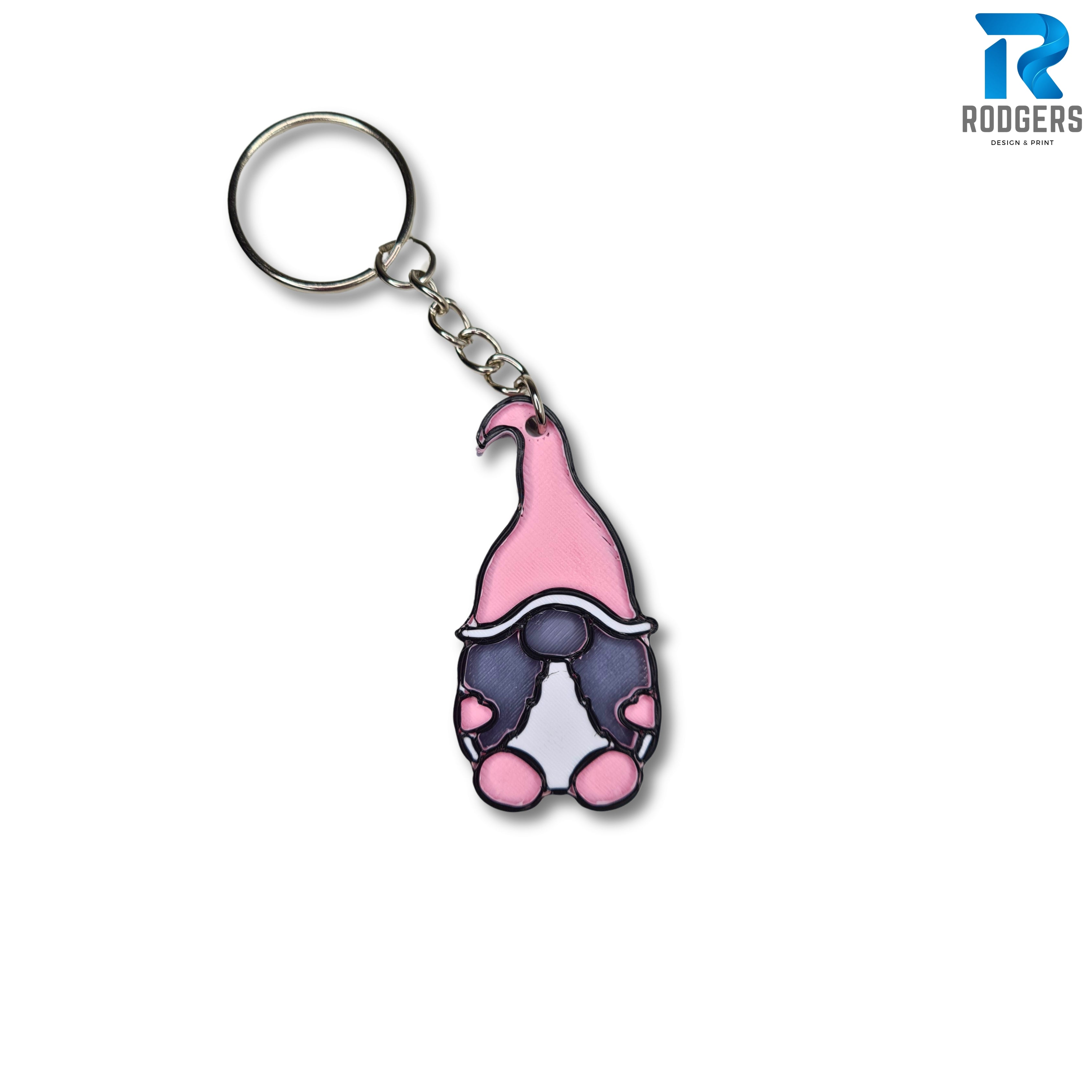 Small Pink Gonk keyring