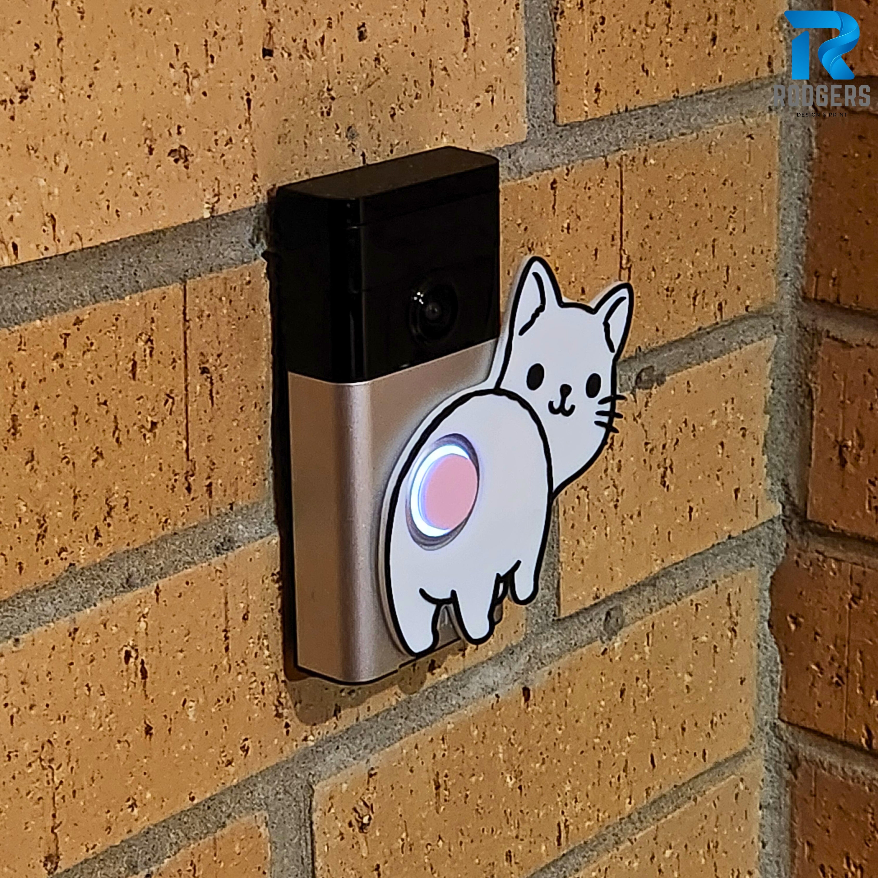 Funny cat Ring Doorbell cover - Faceplate