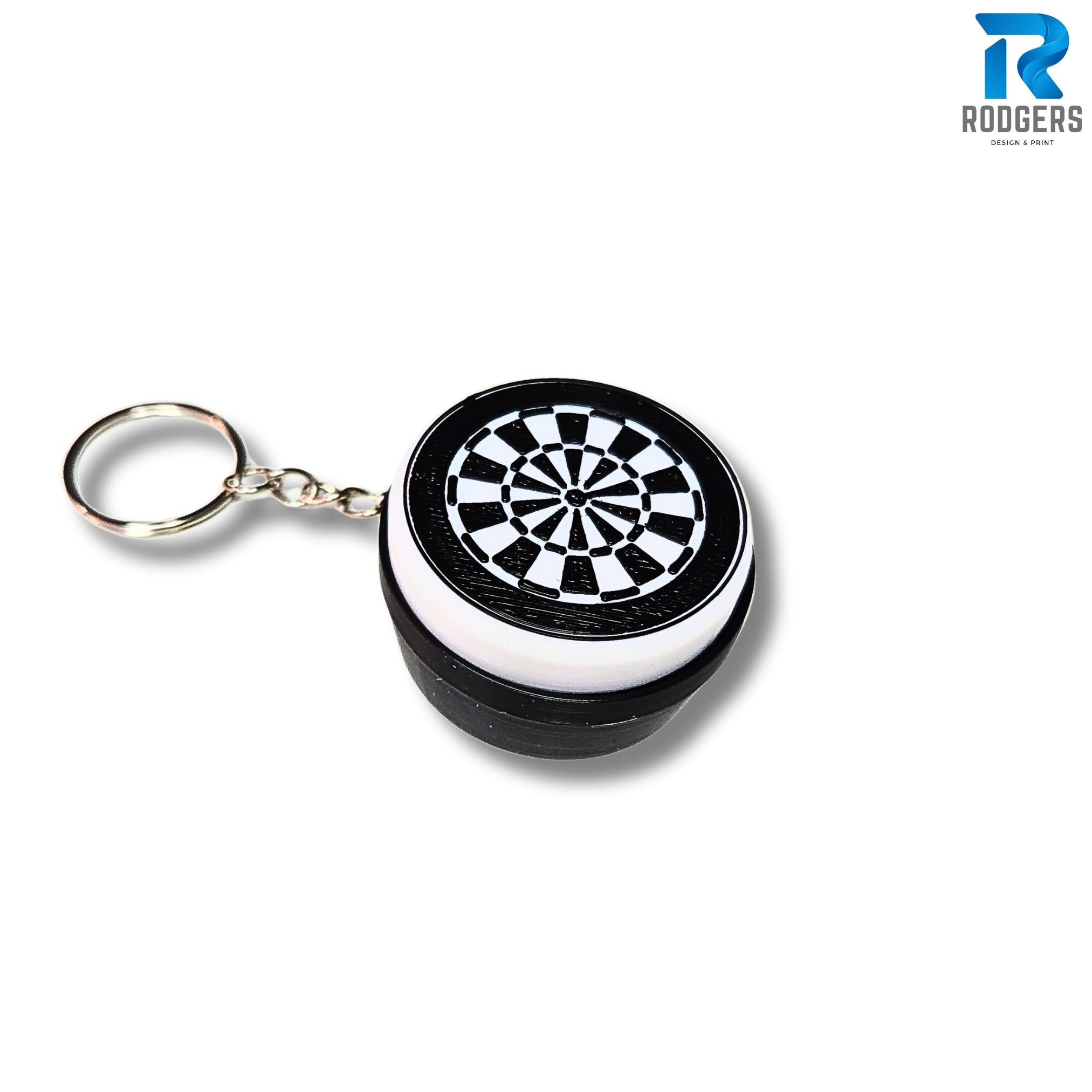 Dart board fidget keyring