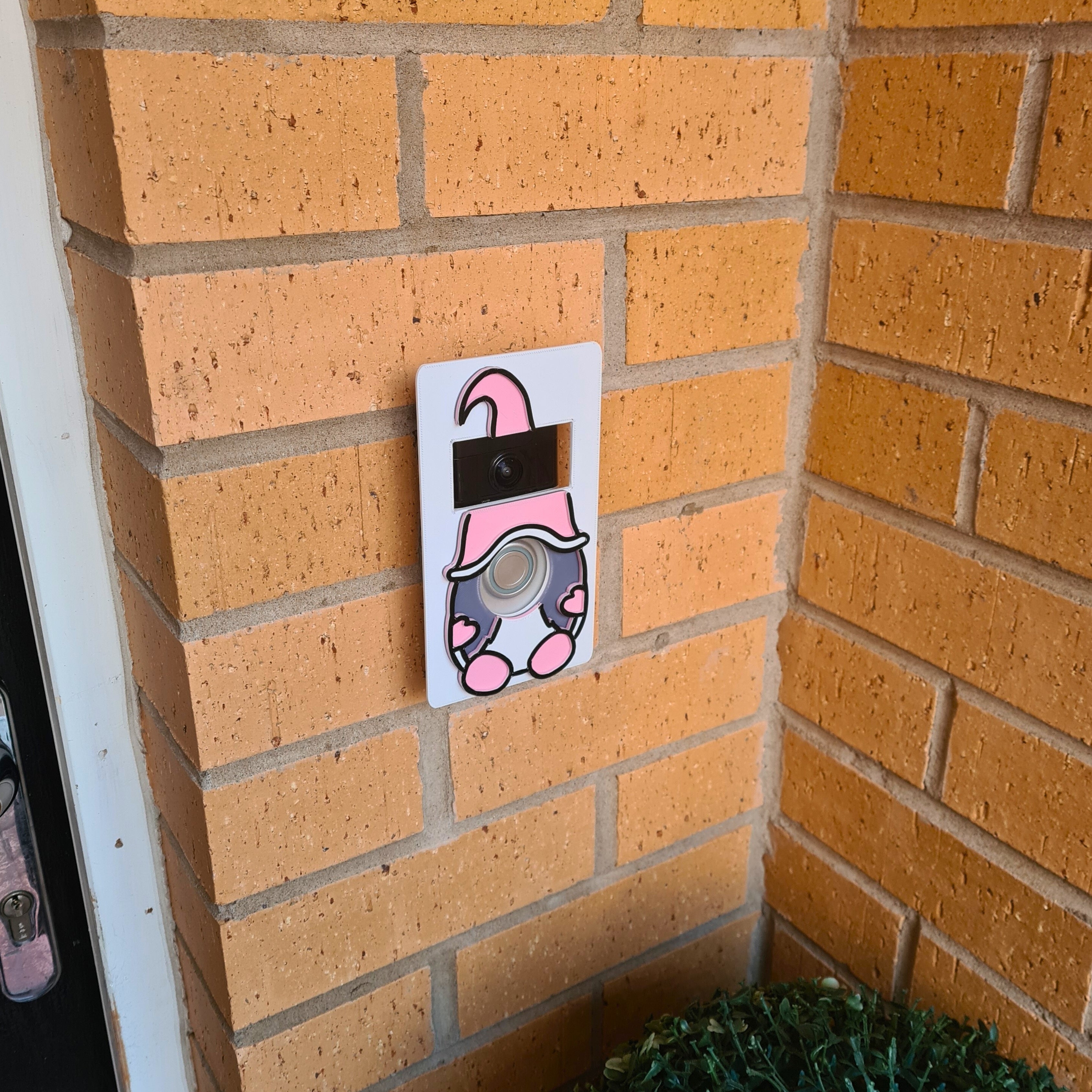 Pink Gonk Ring Doorbell Cover/Faceplate