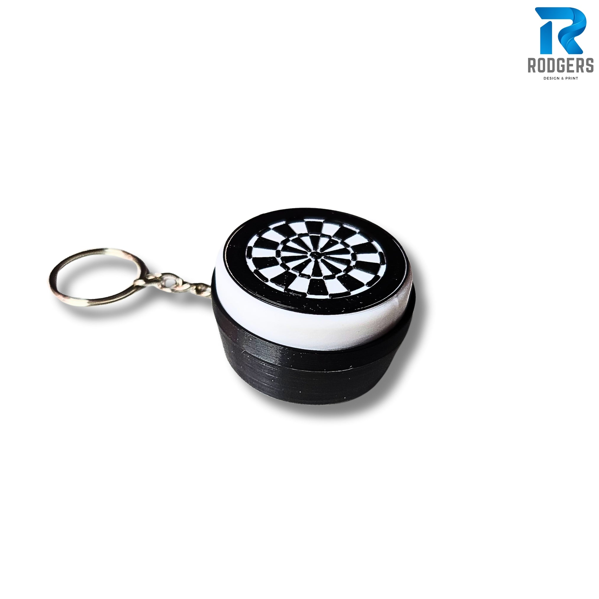 Dart board fidget keyring