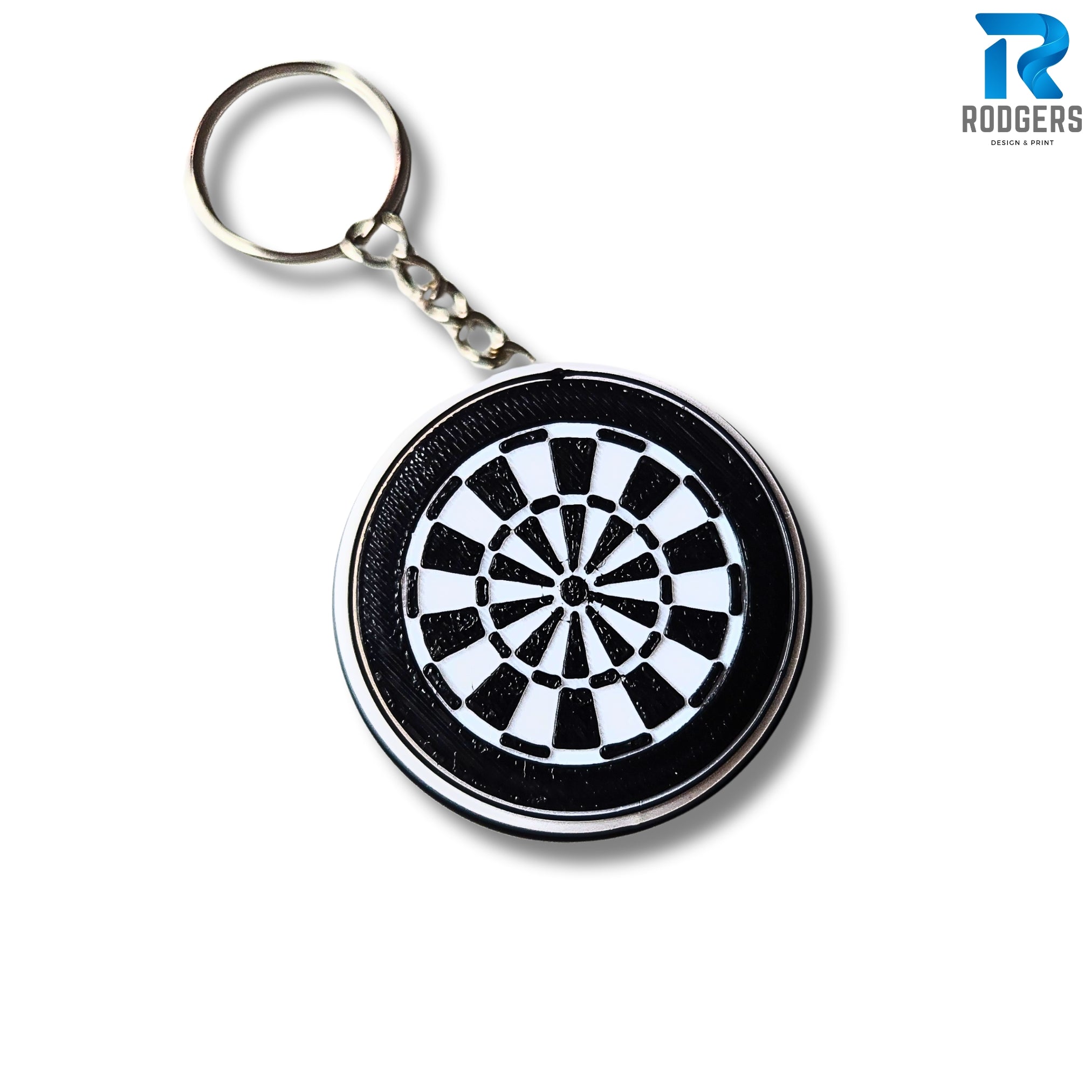Dart board fidget keyring